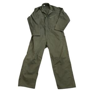Vtg Oshkosh Olive Green Utility Jumpsuit Boiler Suit Coveralls Womens Medium
